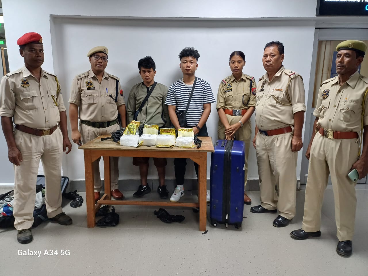 Major Drug bust at Silchar Airport as Mizoram residents caught with 4kg of Methamphetamine