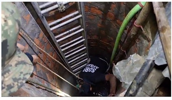SDRF Assam In Rescue Operation inside Well in Lakhipur