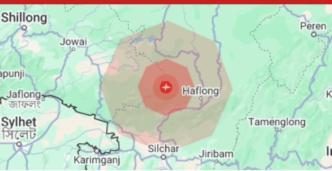 A low-intensity earthquake of magnitude 3.8 strikes the Barak Valley and northeastern India